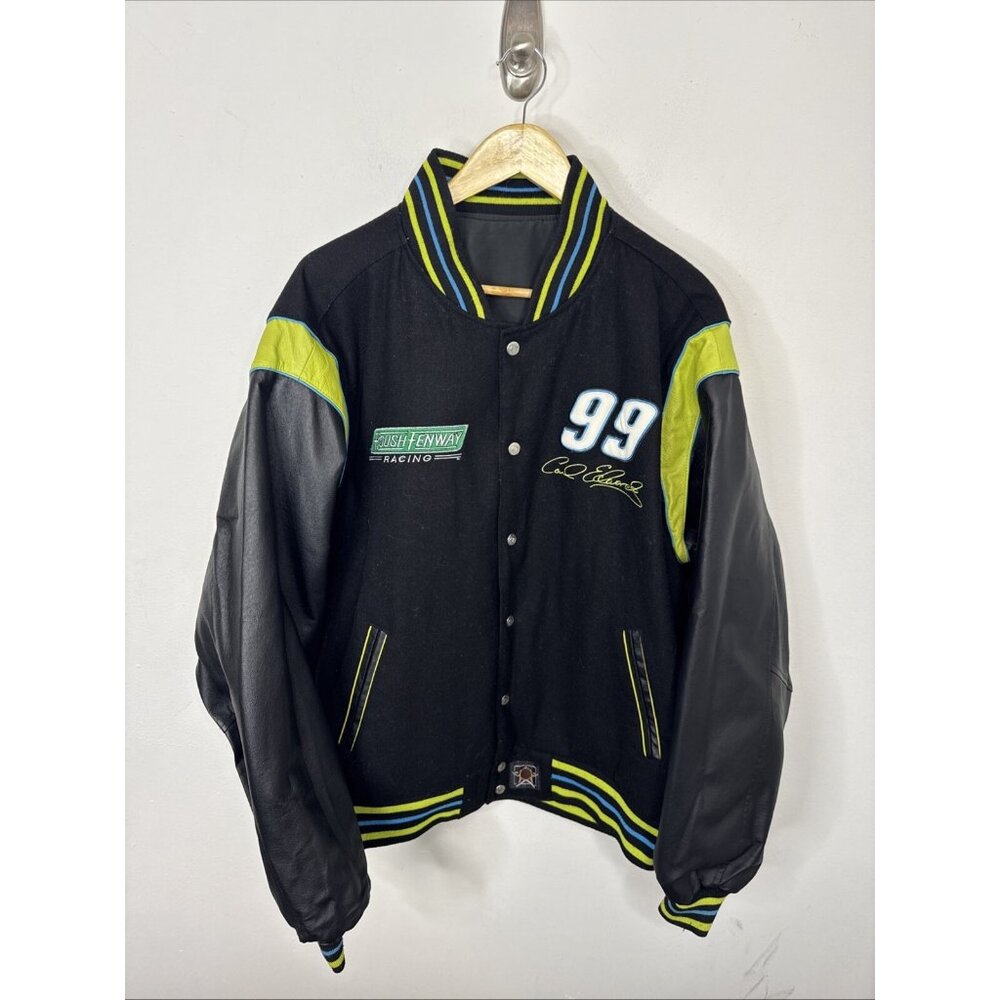 JH Designs Carl Edwards #99 Racing Jacket Aflac Reversible Mens Large L